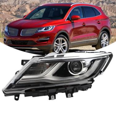 Imagem de YEQSHNG Faróis de projetor HID/Xenon LED DRL semimontagem compatível com Lincoln MKC 2015-2019 sem lâmpadas lado esquerdo do motorista FO2518125 EJ7Z13008D