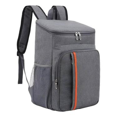 Imagem de Mochila Bolsa Termica Cooler Praia Resistente Cinza-Escuro