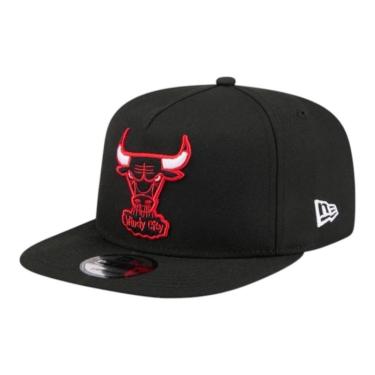 Imagem de Boné New Era 950 A-Frame Chicago Bulls Hardwood Preto-Masculino