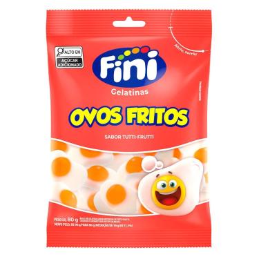 Imagem de Balas de Gelatinas Fini Ovos Fritos Sabor Tutti Frutti 80g
