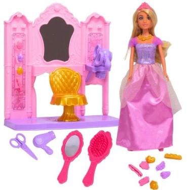 Imagem de Boneca Coleção Princesa E Camarim Acessórios Rosa - Castela - Castela 