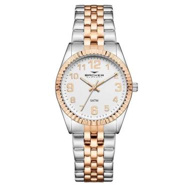 Imagem de Relógio Backer Feminino Ref: 10308134F Br Clássico Bicolor