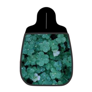 Imagem de Lixeira De Carro Organizador Lixinhocar Arte Folhas Trevo Orvalho Fundo Escuro