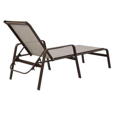 Imagem de Espreguiçadeira Lotus Em Aluminio E Tela P/ Piscina Jardim - Sarah Móv