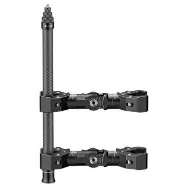 Imagem de Suporte de braçadeira de guidão de motocicleta e bastão de selfie invisível de 152 cm compatível com câmera Insta360 X4 X3 X2 X ONE RS R GO 3, kit de montagem de motocicleta resistente, bastão de