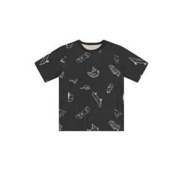 Imagem de Camiseta infantil menino de skate Brandili -CINZA, 3, Cinza