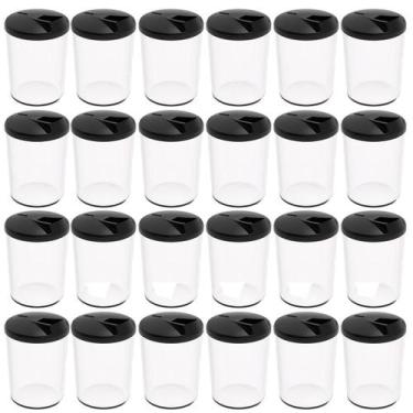 Imagem de Kit 24 Farinheiras Porta Farofa Temperos 400ml Crippa Preto Restaurant