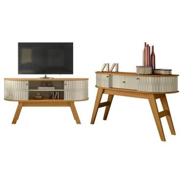 Imagem de Rack Bancada Atlanta com Aparador Estoril Cumaru Opala  Madetec