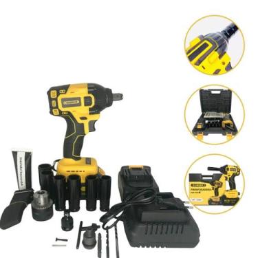 Imagem de Pneumática Chave de Impacto Furadeira Parafusadeira de Impacto 21V 400