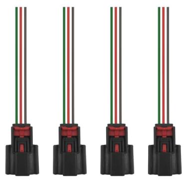 Imagem de RTYPER Conector de bobina de ignição 4 peças Chicote de chicote 9U2Z14S411EA para Ford 2013-2019 V6 V8 Flex F150 compatível com Lincoln MKZ MKX MKS V6