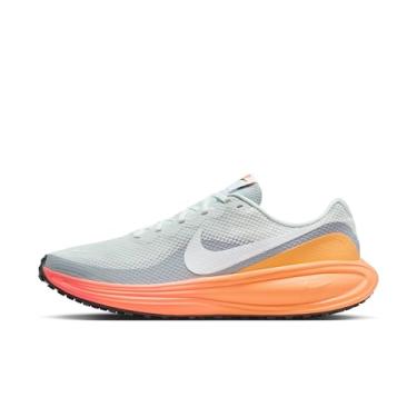 Imagem de Nike Tênis de corrida masculino Revolution 8 Road, Branco/branco-lobo cinza topázio dourado, 38