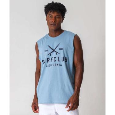 Imagem de Regata Masculina Machão Estampada MR-89013, Azul, GG