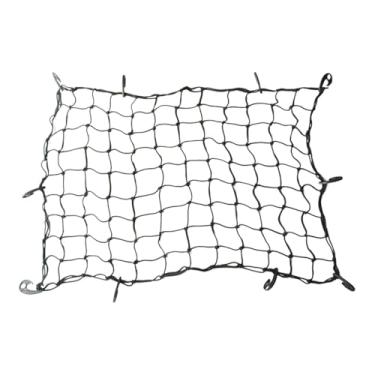 Imagem de Generic Rede de carga genérica para bagageiro de teto, rede elástica de malha, 90 cm x 50 cm multifuncional com clipes, acessórios resistentes para viagens ao