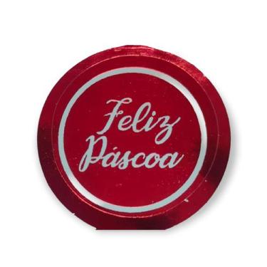 Imagem de Etiquetas Adesivas Feliz Páscoa Carber c/100 un