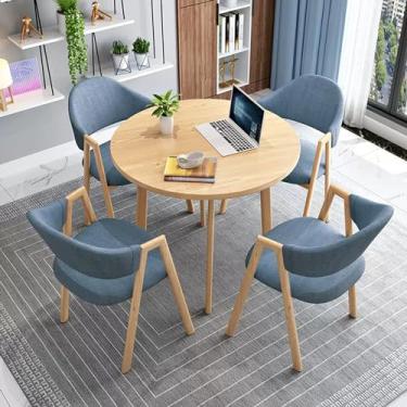 Imagem de Conjunto de mesa e cadeira de clube de recepção de escritório, mesa de negociação e cadeira, mesa de centro mesa de sala de conferências, mesa de lazer de cozinha para sala de estar em casa (cor: 19