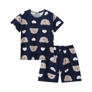 Imagem de Conjunto De Pijama Infantil Casual Com Estampa De Urso Joker 2 Peças C