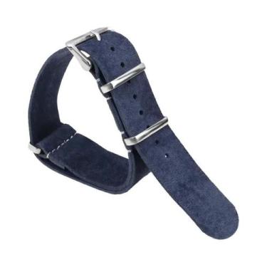 Imagem de Pulseira De Relógio Masculina Vintage Em Couro Suede Macio 20mm 22mm P