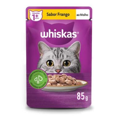 Imagem de Kit Ração Úmida Frango ao Molho para Gatos Adultos 20 Unidades Whiskas