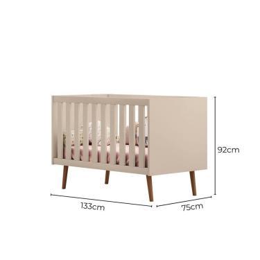 Imagem de Berço Americano Infantil 3 em 1 Mdf Ayla Off White