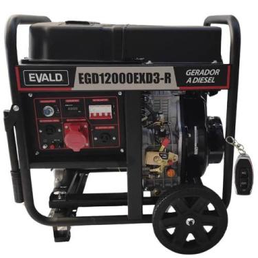 Imagem de Gerador Diesel Evald 11,25 KVA com AVR EGD12000EXD3 Trifásico 220V