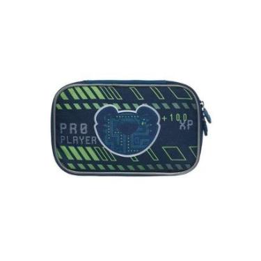 Imagem de Estojo Box Pacific Tigor T Tigre Gamer Azul e Verde-Masculino