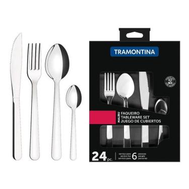 Imagem de Jogo de Talheres Tramontina Inox 24 Peças Malibu Faqueiro