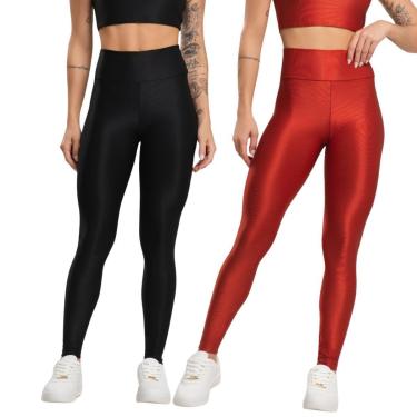 Imagem de KIT 2 Calça Legging Fitness Esmeralda Serra e Mar Roupa De Academia Treino Moda Feminina Musculação-Feminino