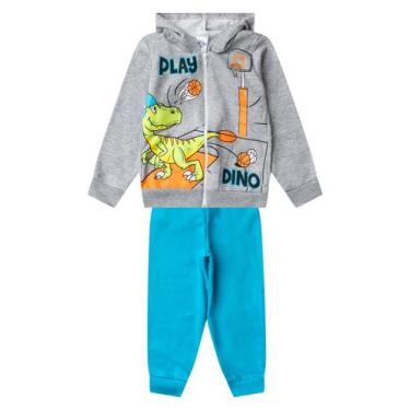 Imagem de Conjunto Moletom Menino Jaqueta E Calça Select Cinza, 3, Cinza