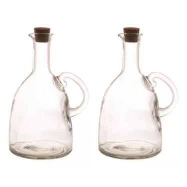Imagem de Kit 3 Galheteiros de Vidro com Tampa de Rolha 580ml - Lyor
