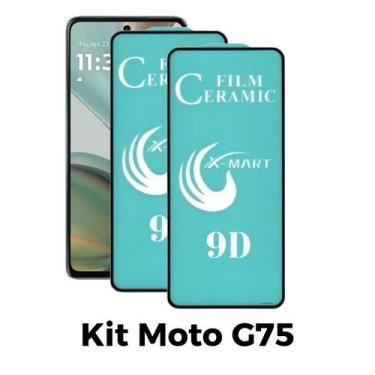 Imagem de 2UN Película de Ceramica Flexível 9D Clear Premium para Moto G75 5G - 