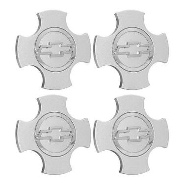 Imagem de Jogo Calotinha Centro de Roda GM Meriva CD Prata boton Cromado - DCAPS