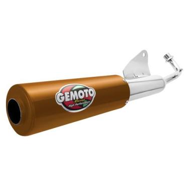 Imagem de Escapamento Escape Gemoto Racing Pop 100 2007 - 2015 Cromado Ponteira,
