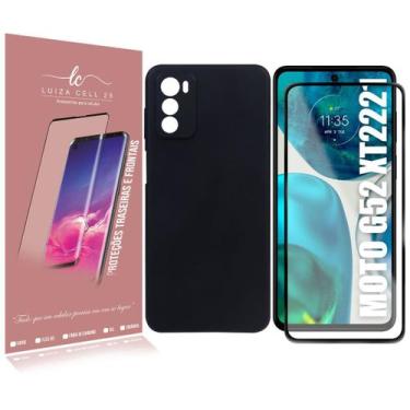 Imagem de Capa Capinha Aveludada Compativel Moto G52 XT2221 6.6 + Pelicula Vidro