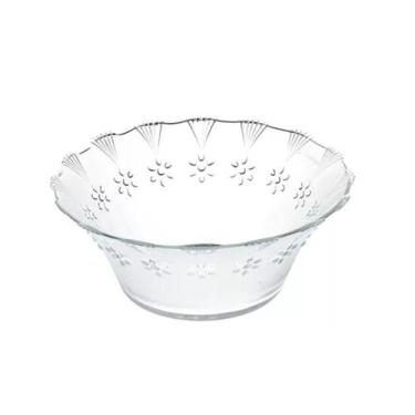 Imagem de Jogo De Sobremesa 4 Taças Mini Bowl Vidro Transparente Cotton 100ml Em