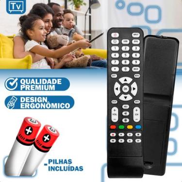 Imagem de Controle Remoto Universal Compatível Televisão AOC LED Preto - Lelong