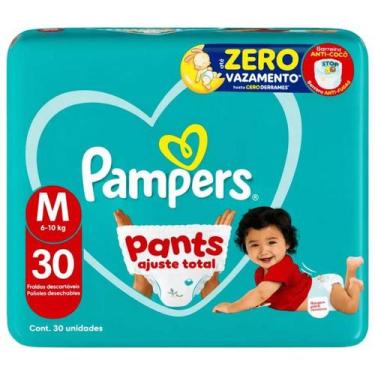 Imagem de Fralda Pampers Pants Ajuste Total Mega M 30 Unidades