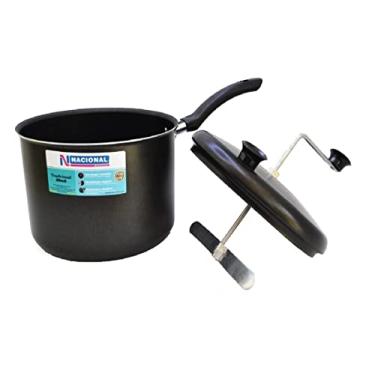 Imagem de Panela Pipoqueira Antiaderente Alumínio Nacional 20 Cm 4,6l preto