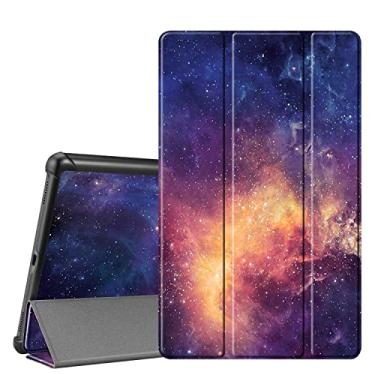 Imagem de YYSS Capa para tablet Amazon Kindle Fire HD 8 (versões 2016 2017 2018, 8ª/7ª/6ª geração), 8", Smart Cover com função automática de despertar/hibernar, padrão vívido
