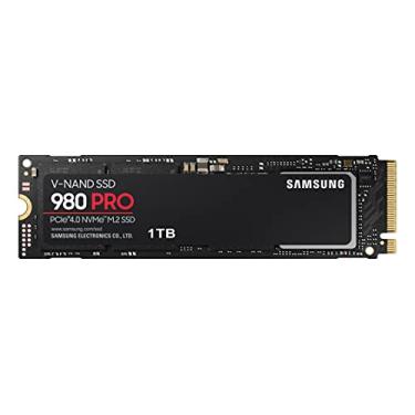 Imagem de SAMSUNG 980 PRO SSD 1TB PCIe 4.0 NVMe Gen 4 Gaming M.2 Cartão de memória de disco rígido interno de estado sólido, velocidade máxima, controle térmico, MZ-V8P1T0B