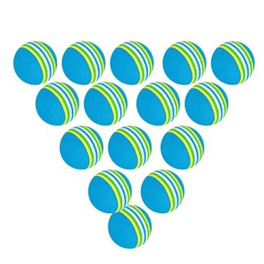 Imagem de Vbest life 15 bolas de golfe de espuma para prática de golfe 70% elasticidade, bolas de golfe elásticas macias para ambientes internos e externos, bolas de auxílio para treinamento de golfe para áreas de construção (15 peças) (azul)