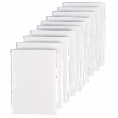 Imagem de Berklia Notas adesivas transparentes, notas adesivas transparentes de 7 x 5 cm, notas adesivas brancas à prova d'água, adesivos transparentes para faculdade de material escolar (10 pacotes, 500 folhas