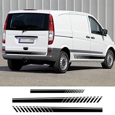 Imagem de MVMTVT Adesivos de carro 3 peças para Mercedes Benz Vito V Classe Viano W638 W639 W447 Adesivos de vinil para campista acessórios de ajuste