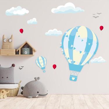 Imagem de Adesivo de Parede Balão Menino E Menina Balão Azul