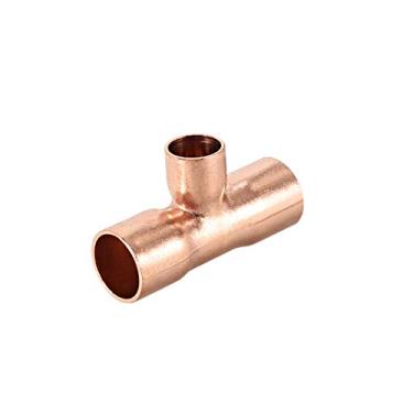 Imagem de Conector de ajuste de tubo de pressão de cobre redutor de cobre da uxcell para suprimento de encanamento e refrigeração, a19073100ux0080, 1/2" x 1/4" x 1/2"