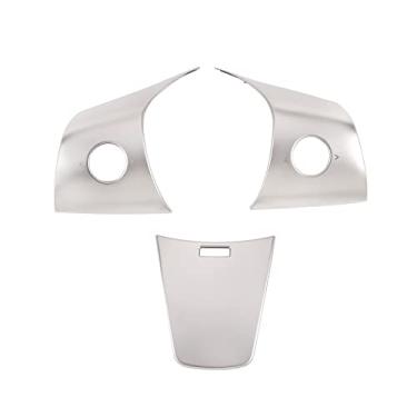 Imagem de FINMOKAL Capa De Volante De Aço Inoxidável 3 Peças Para Tesla Model 3 2017-2021 Prata