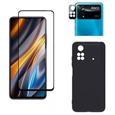 Imagem de Capa Anti Impacto Aveludada + Película Cerâmica + Pel Câmera Para Xiaomi Poco X4 Pro 5G (X4 Pro 5G)