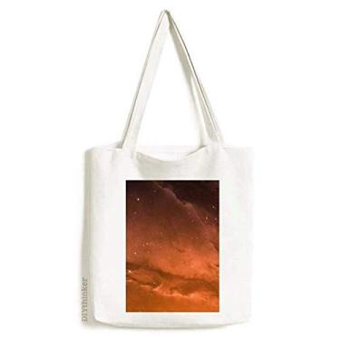 Imagem de Clouds Red Starry Sky Art Deco Gift Fashion Tote Canvas Bag Shopping Satchel Casual Bolsa