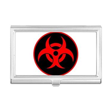 Imagem de Carteira de bolso com símbolo de radiação química nuclear vermelha