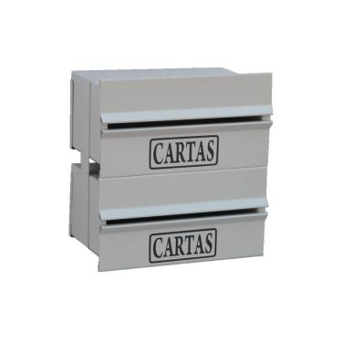 Imagem de Caixa Correio Condomínio Detrás Para Muro Cinza 2 Módulos