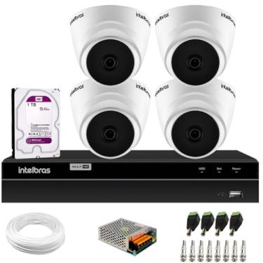 Imagem de Kit 4 Câmeras Dome VHL 1220 D - HDCVI Lite 20m, Full HD 1080p 2,8 mm + DVR Intelbras MHDX 1204 4 Canais + HD 1TB Purple